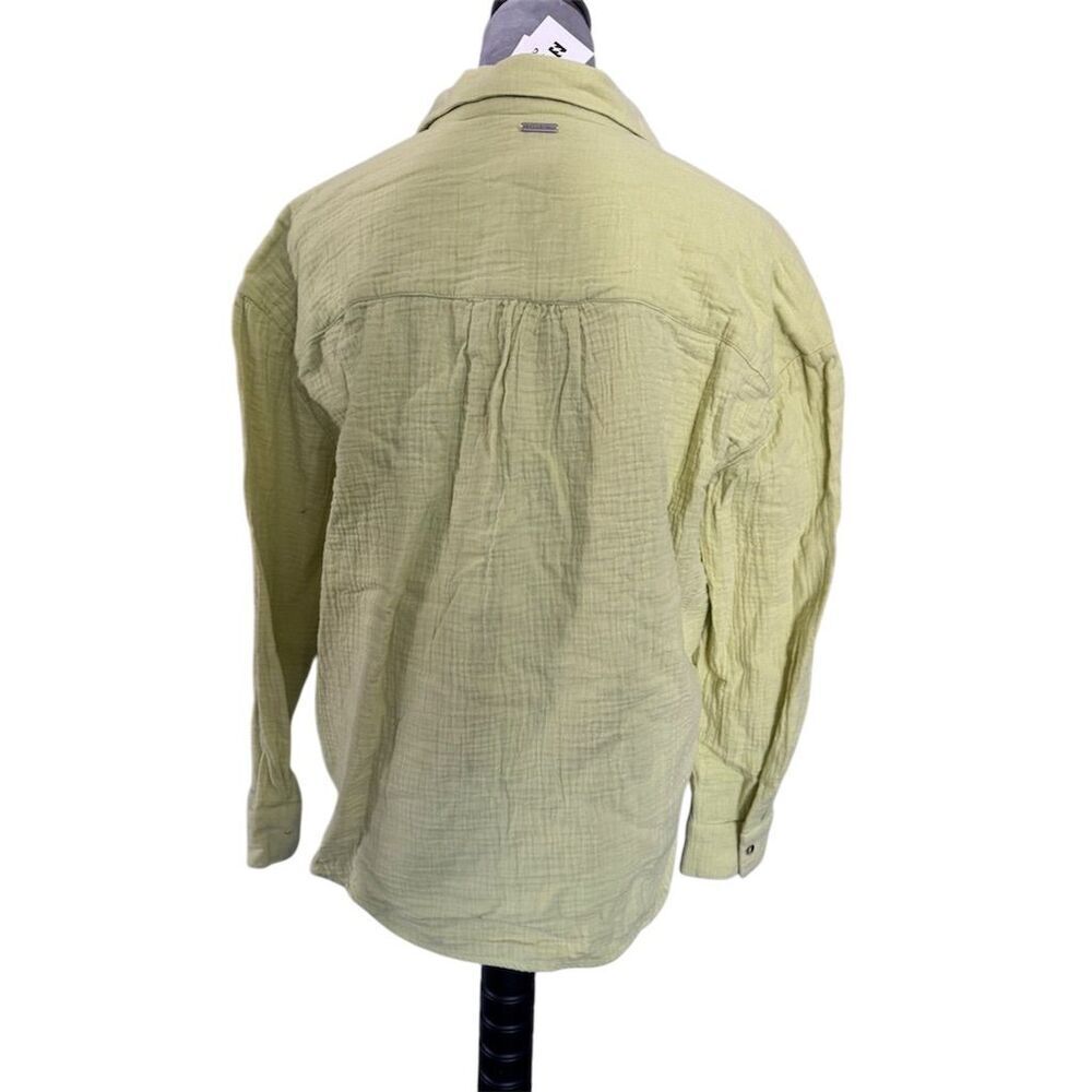 Billabong Women's Long Sleeve bright Green Button-Up Shirt Size S - Picture 5 of 11